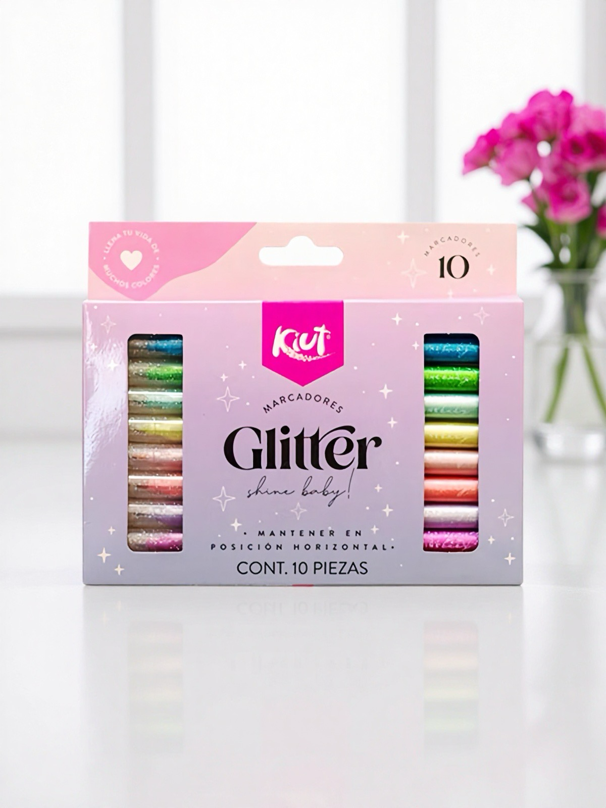 MARCADORES GLITTER X10