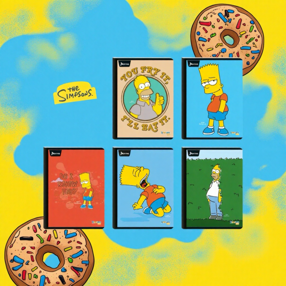 CUADERNO SIMPSON CUADRICULADO 100 HOJAS