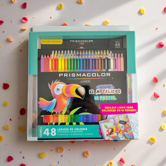 SET PRISMACOLOR 48 COLORES INCLUYE LIBRO PARA COLOREAR