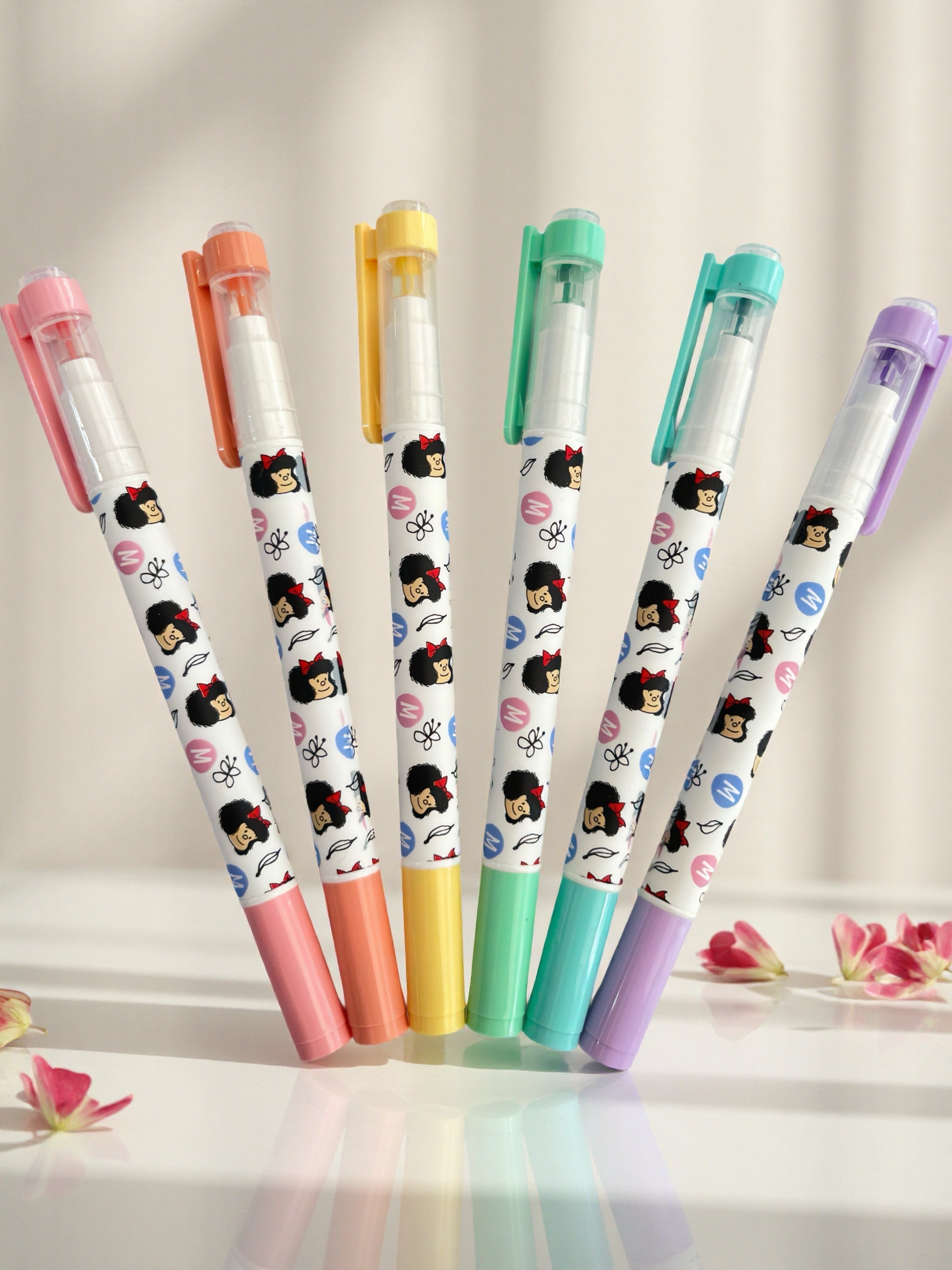 RESALTADOR DOBLE PUNTA MAFALDA X6