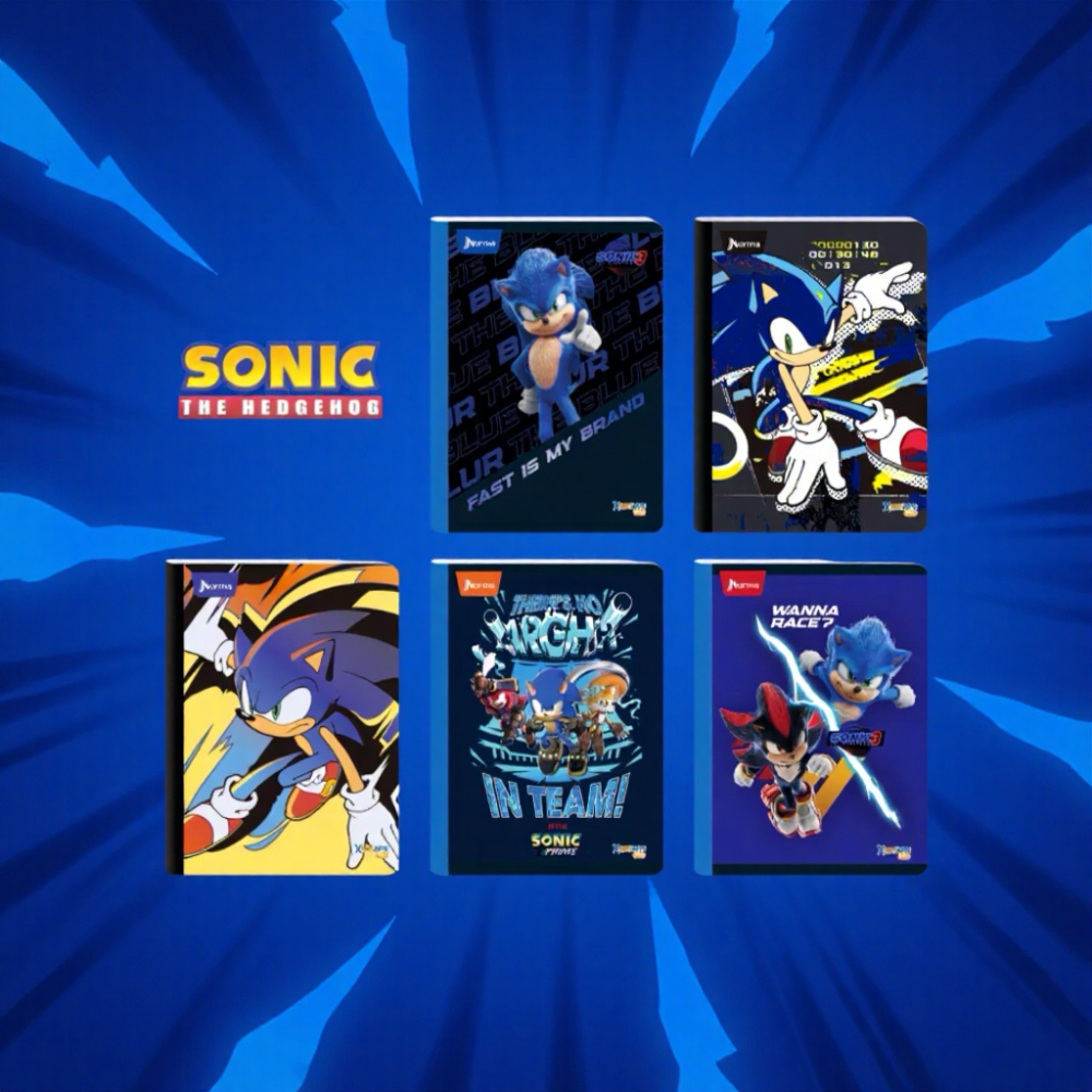 CUADERNO SONIC CUADRICULADO 100 HOJAS