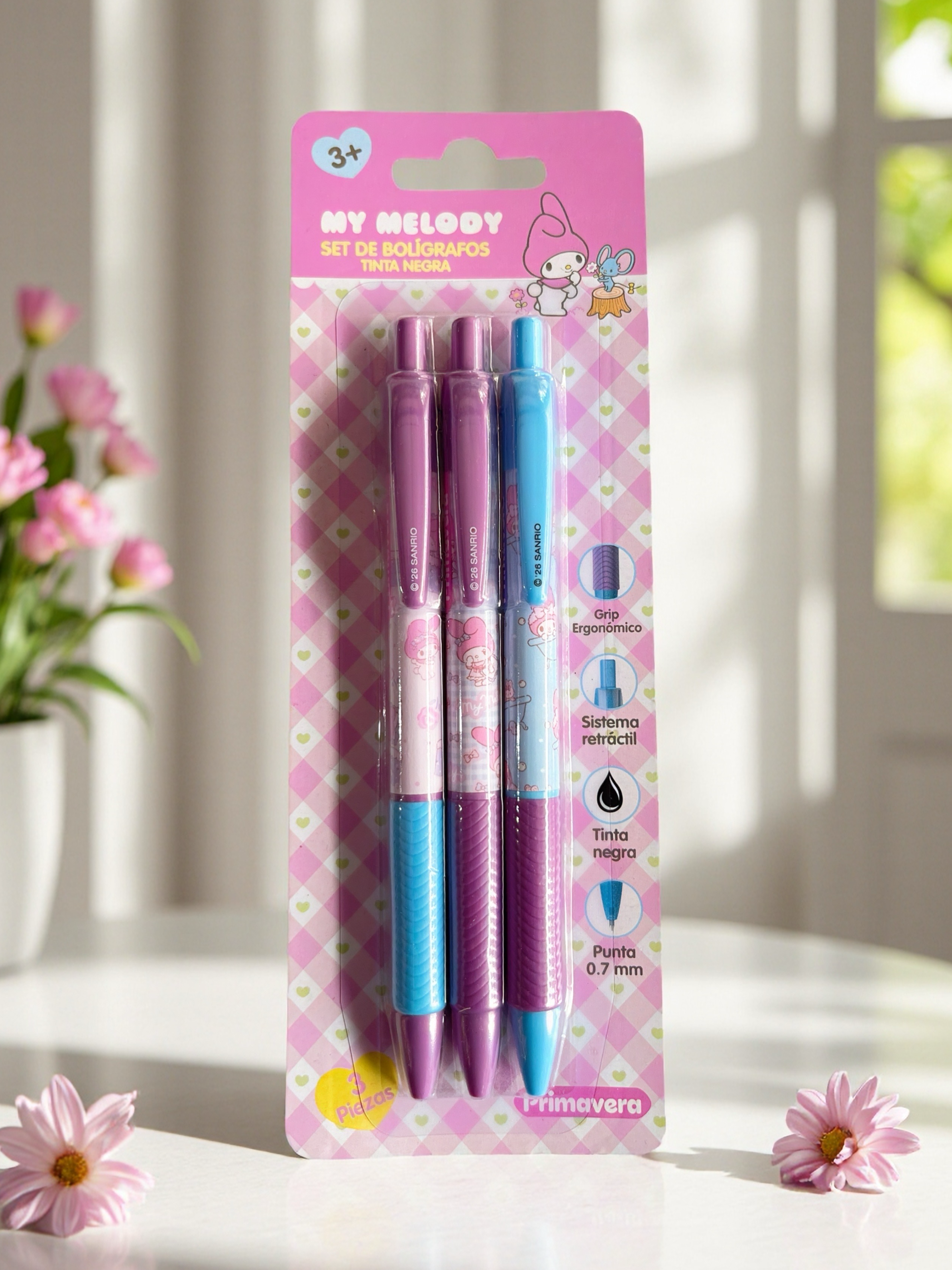 SET DE BOLIGRAFOS X3 DE MY MELODY