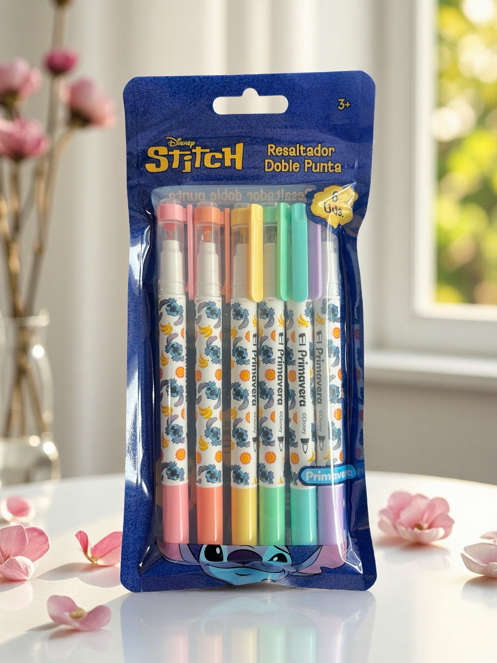 RESALTADOR DOBLE PUNTA STITCH X6