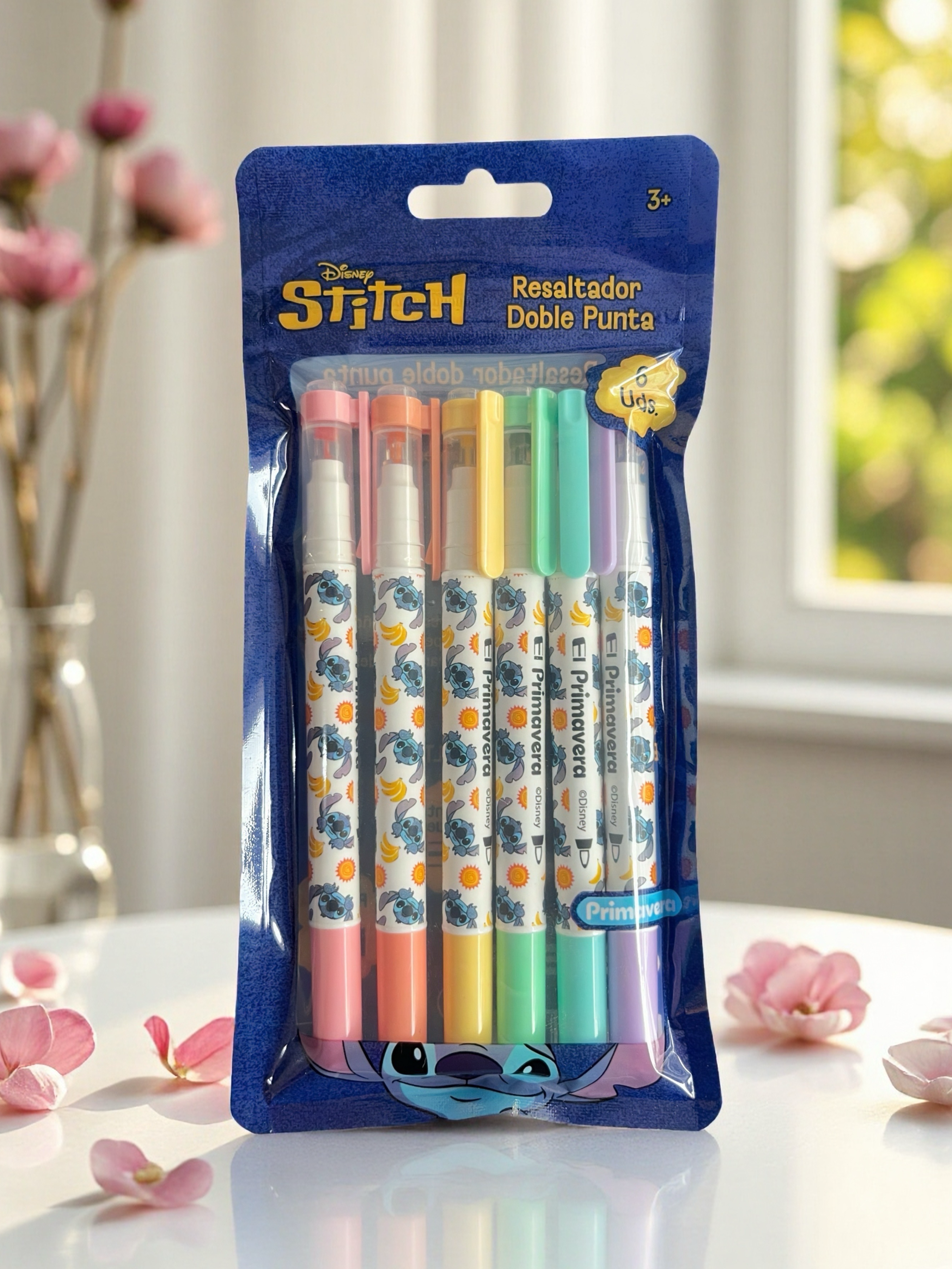 RESALTADOR DOBLE PUNTA STITCH X6