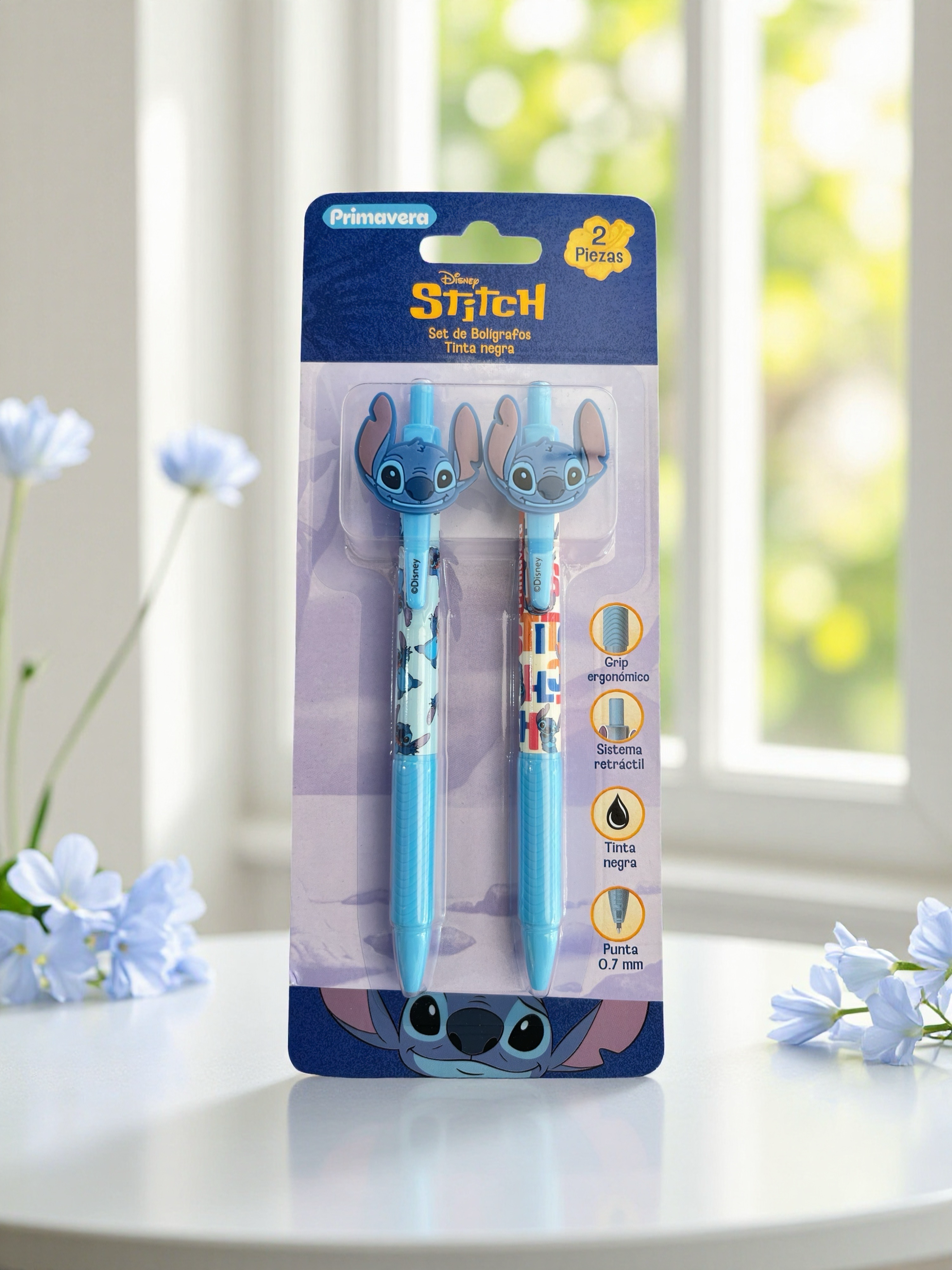 SET X2 DE BOLIGRAFOS CON PINES STITCH