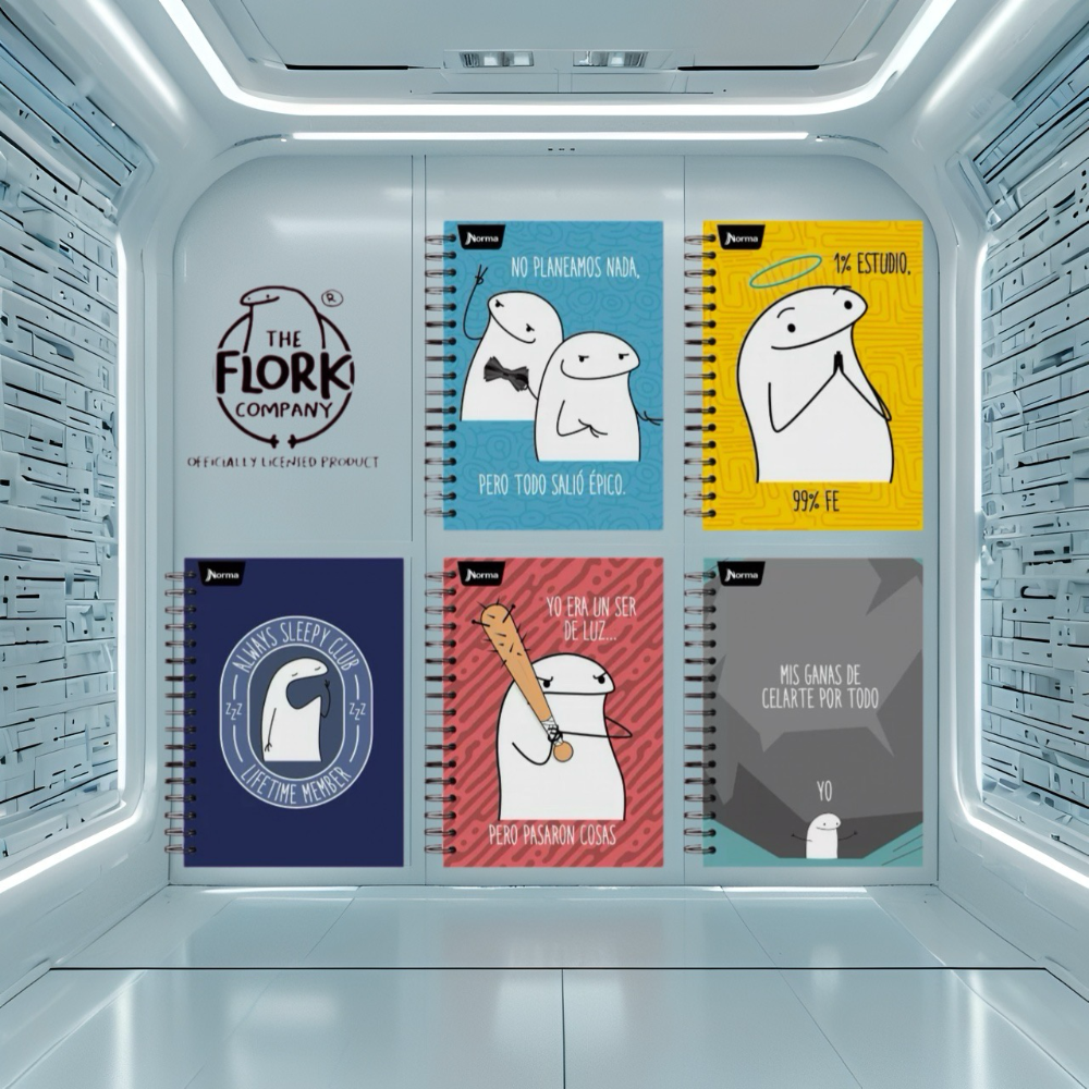 CUADERNO ARGOLLADO MEMES PASTA DURA