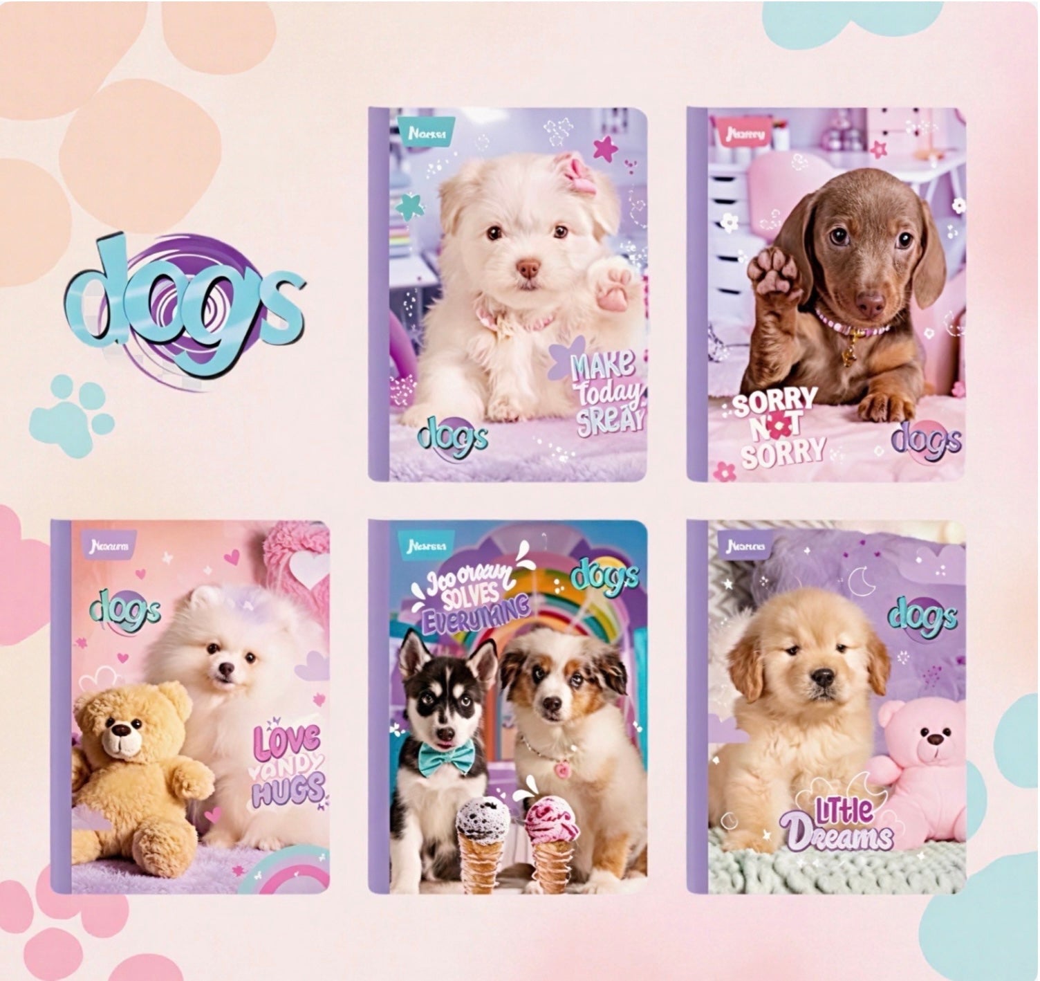 CUADERNO DOGS CUADRICULADO 100 HOJAS