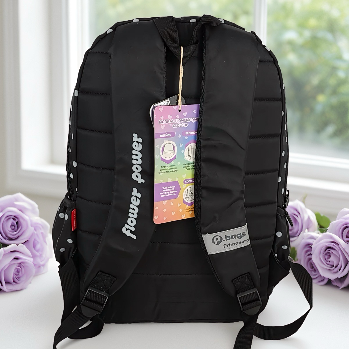 MALETÍN FLOWER POWER BLACK