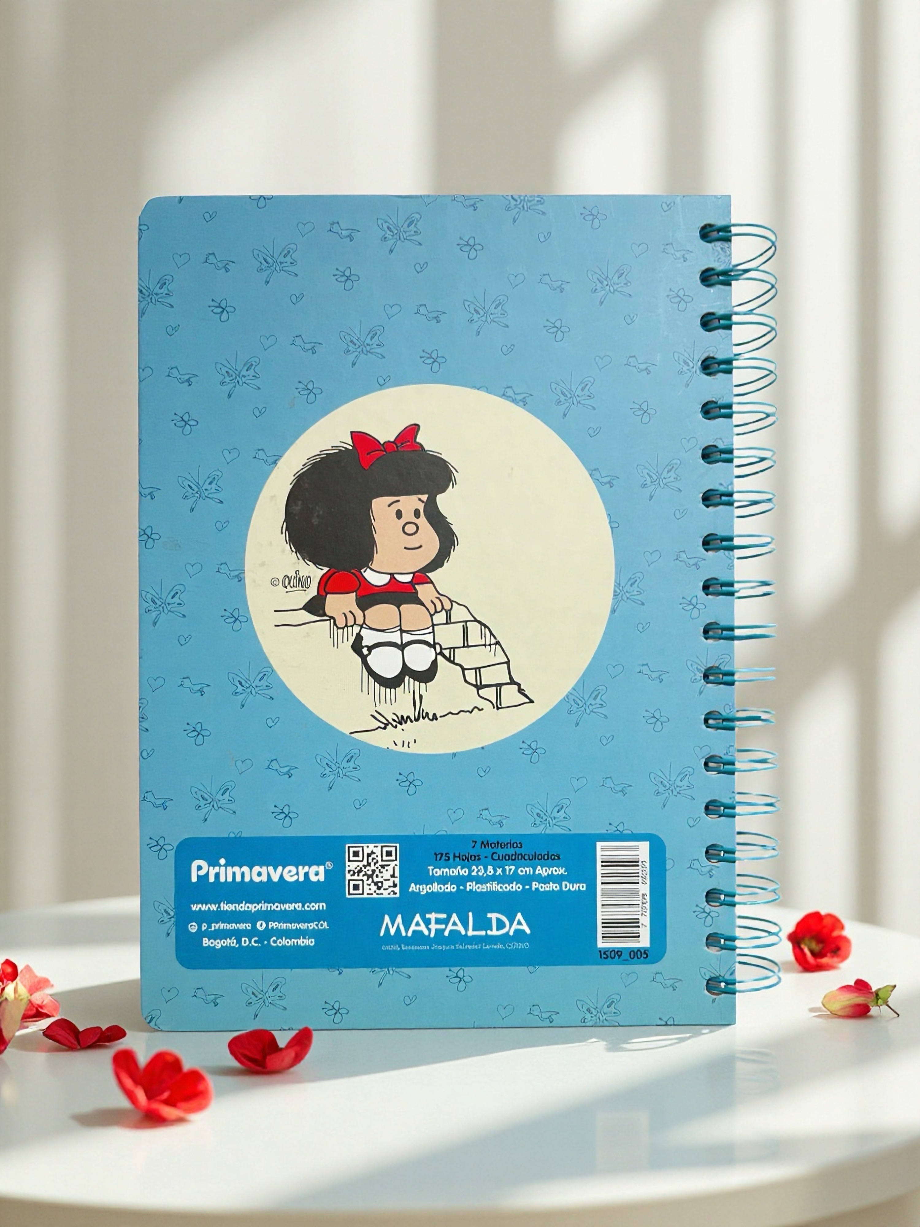 CUADERNO ARGOLLADO 7 MATERIAS MAFALDA
