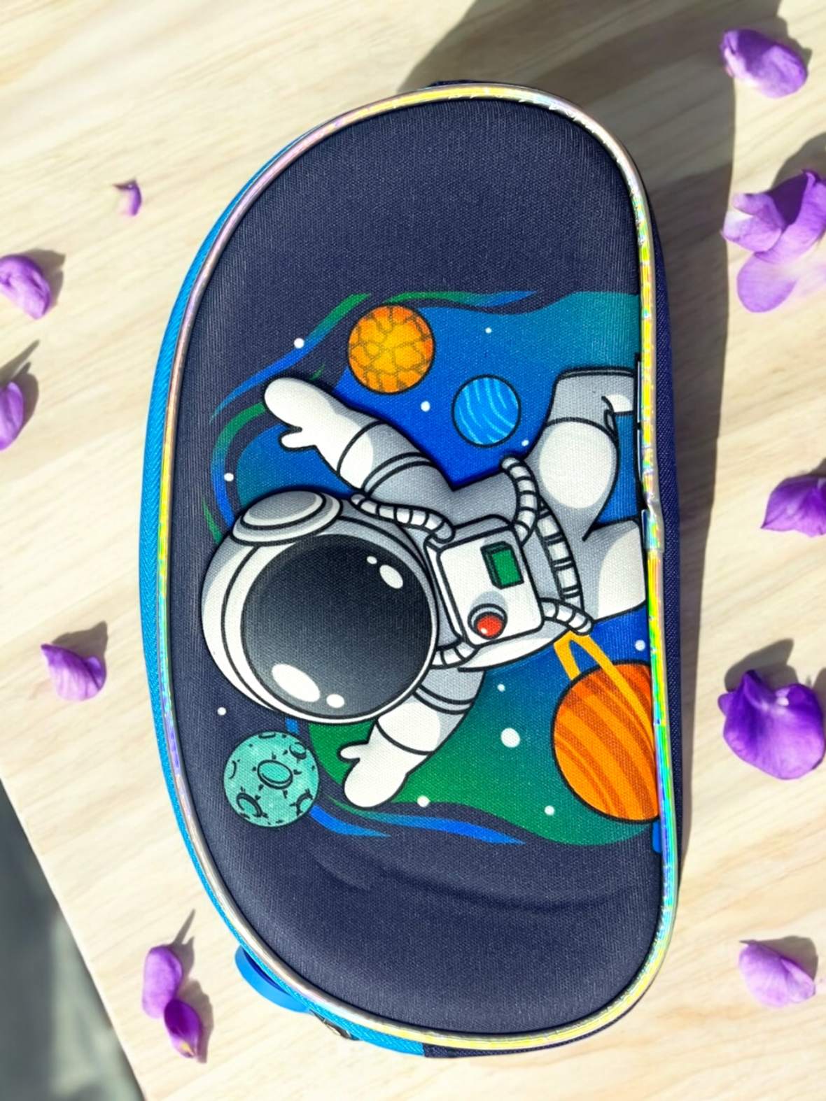 CARTUCHERA ASTRONAUTA DOS BOLSILLOS