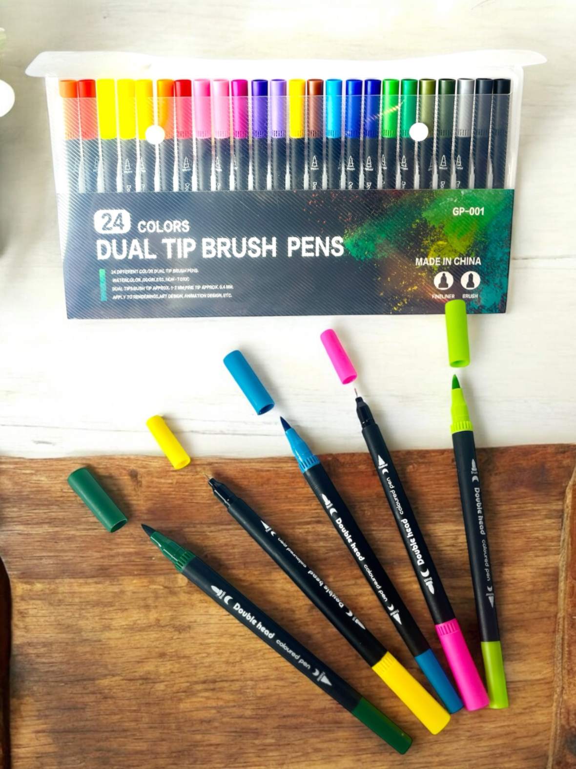 SET DE PLUMONES DUAL TIP X24