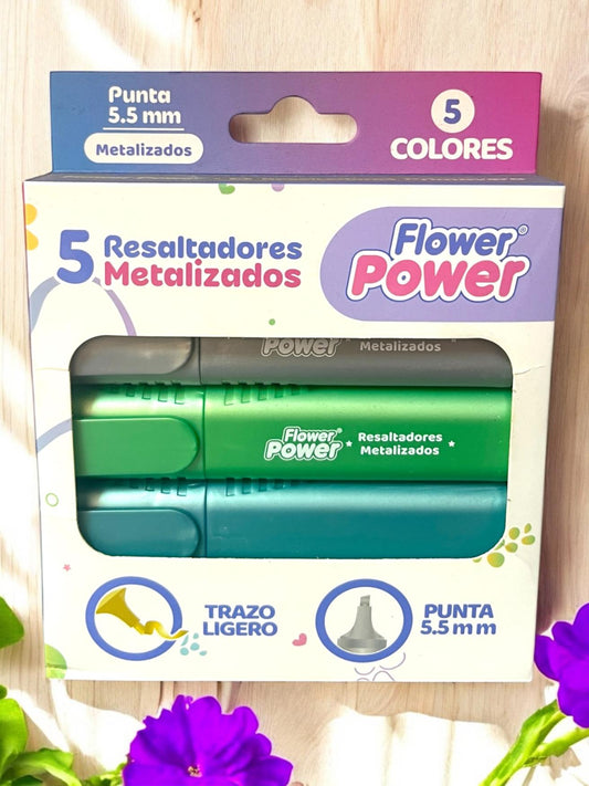 RESALTADOLRES METALIZADOS FLOWER POWER X5