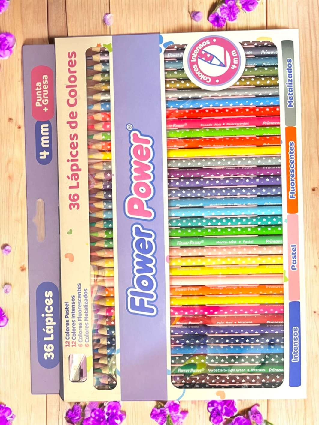 COLORES FLOWER POWER X36