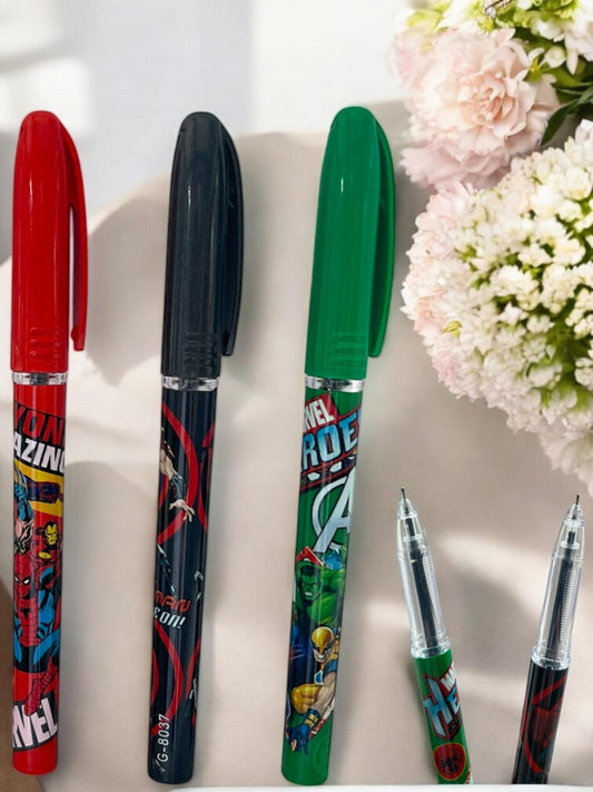 LAPICEROS SUPER HEROE DE TINTA NEGRA