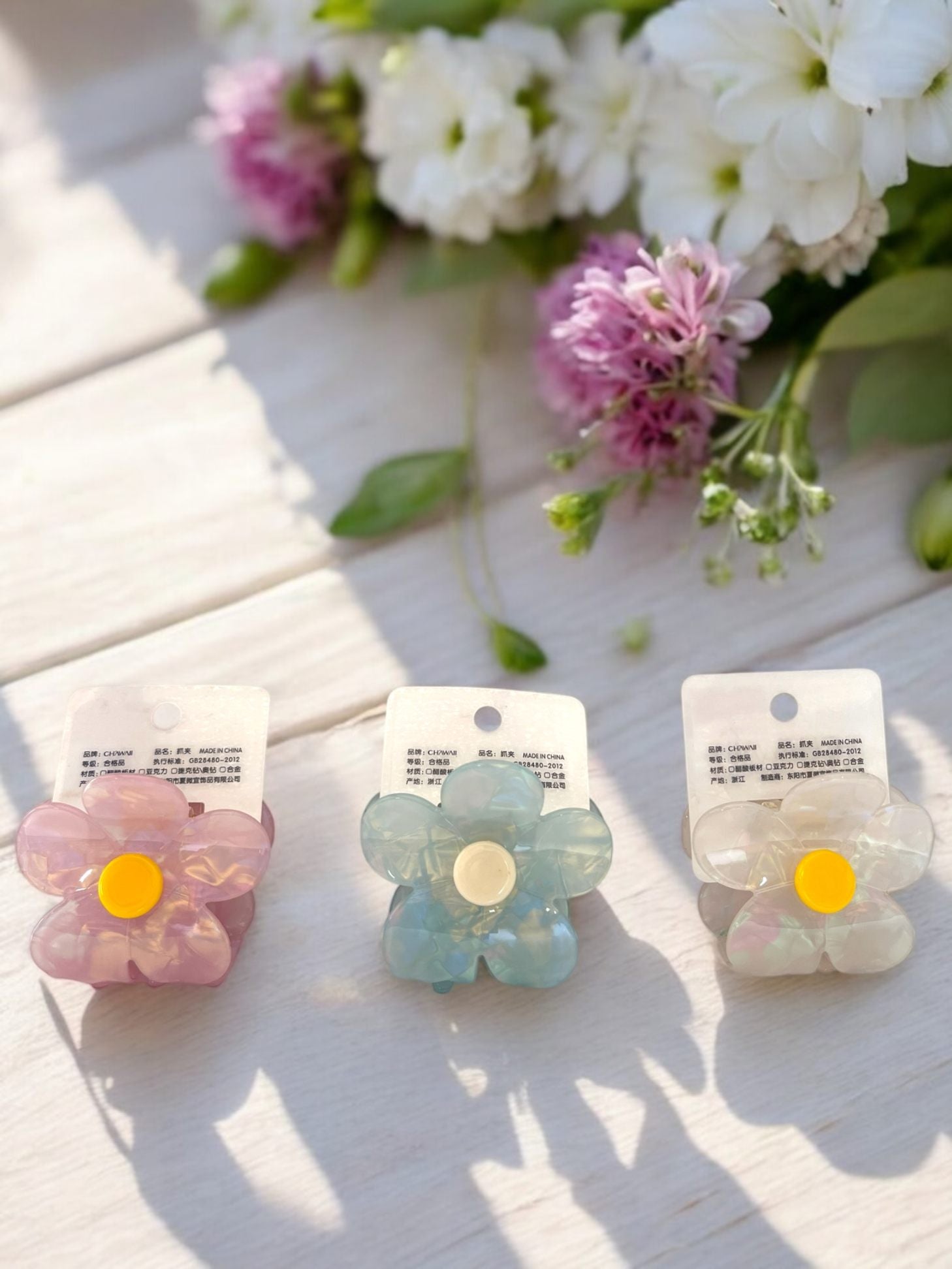 GANCHOS FLORES CRISTAL