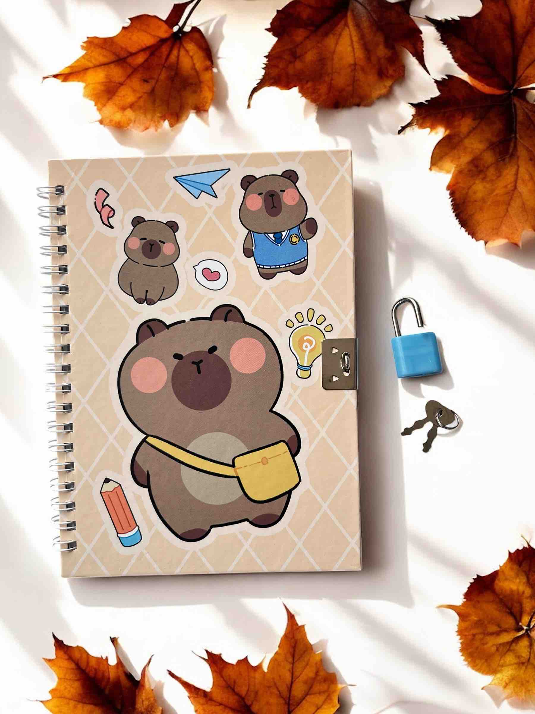 DIARIO CON CANDADITO CAPYBARA