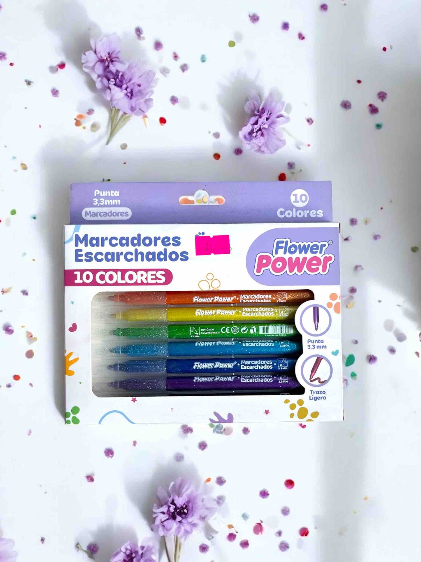 MARCADORES ESCARCHADOS X10