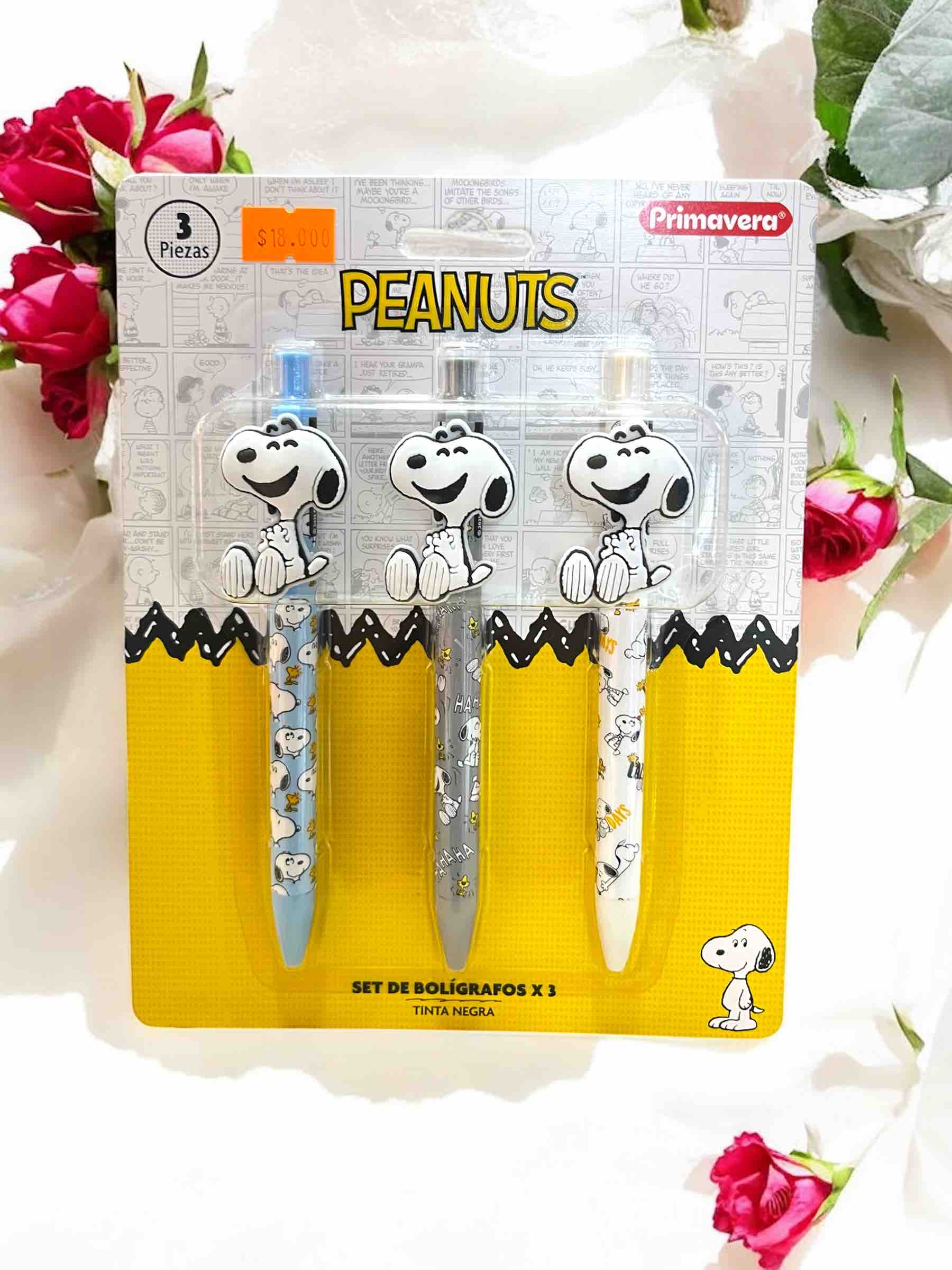 SET LAPICEROS X3 SNOPPY