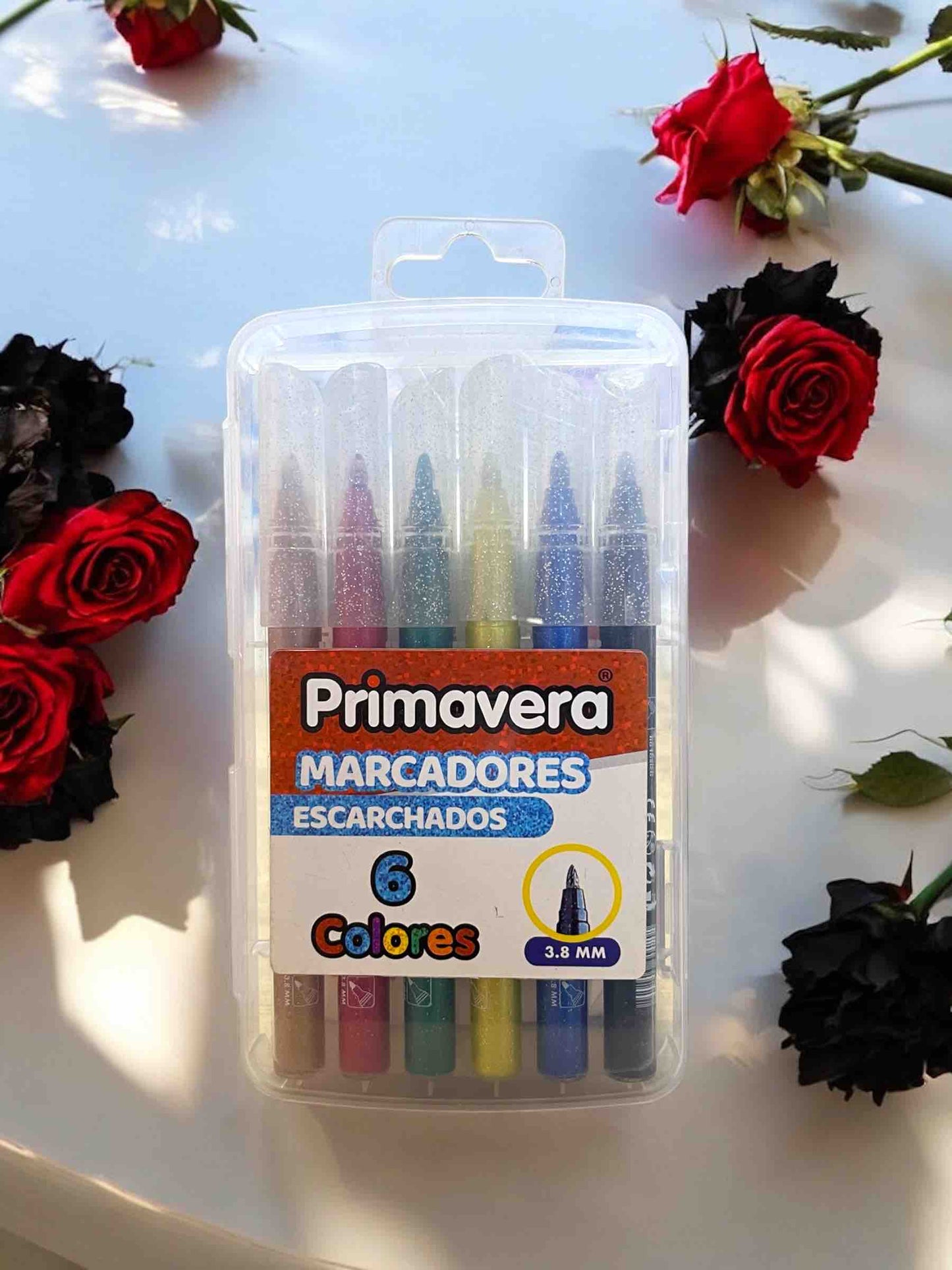 MARCADORES ESCARCHADOS X6