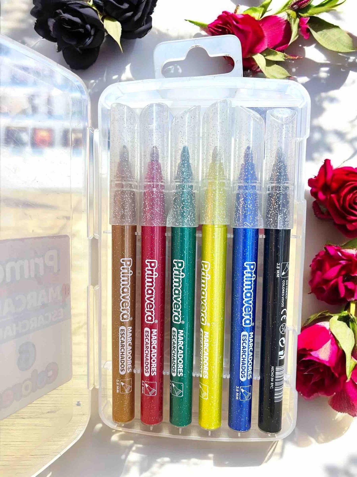 MARCADORES ESCARCHADOS X6