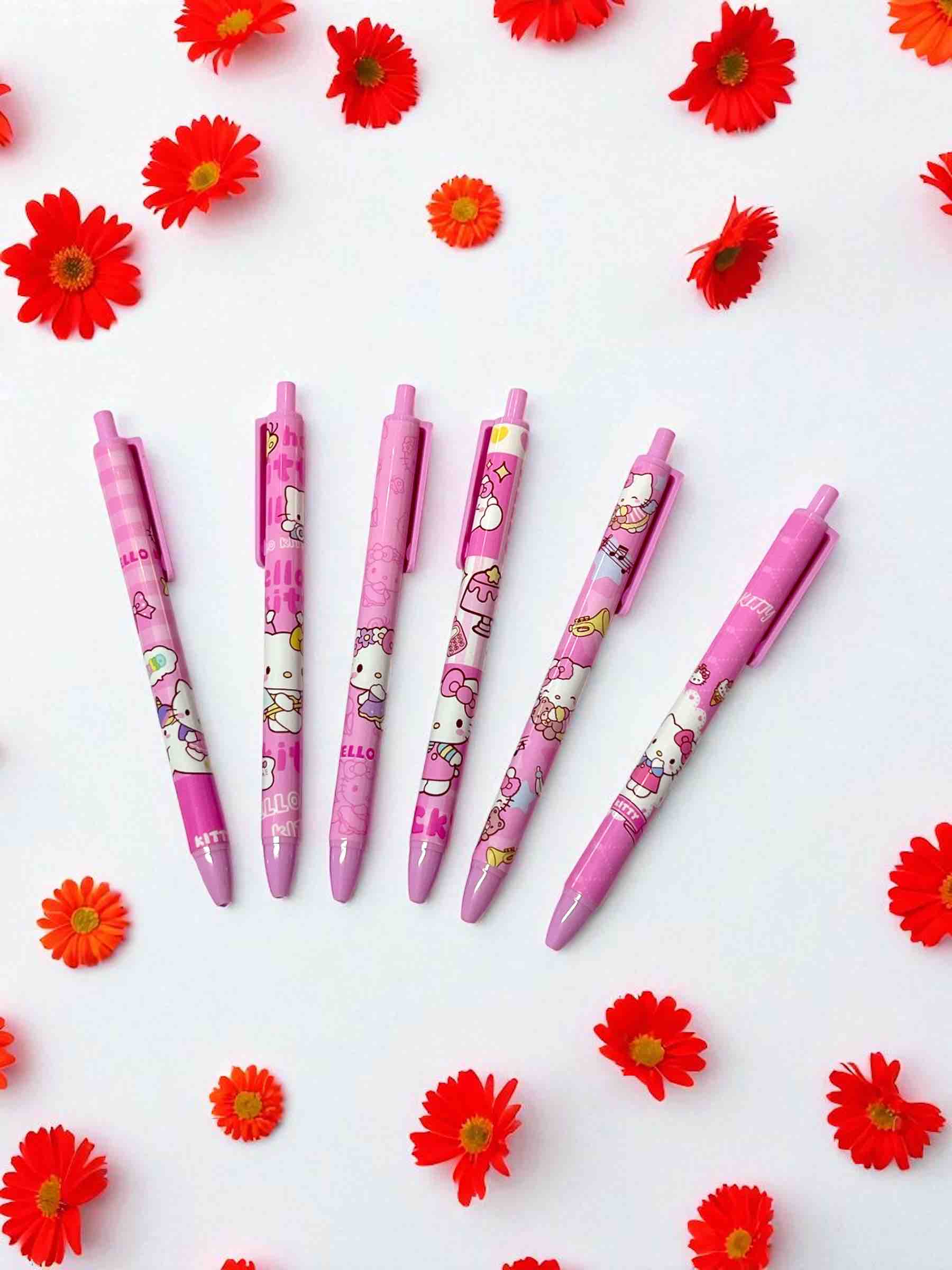 CAJA DE ESFERO RECTRACTIL X6 HELLO KITTY